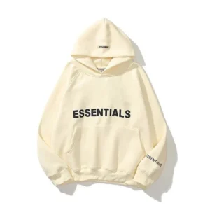 ESSENTIALS Oversized Black Hoodie