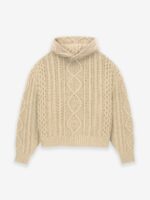 Fear of God Essentials Cable Knit Beige Hoodie