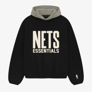 Essentials Nets Hoodie – Black